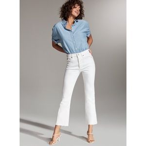 Aritzia Bailey High Rise Crop Flare denim